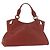 Borsa a mano CARTIER in pelle marrone oro Auth 183074A D'oro