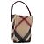 Pochette in lana BURBERRY Nova Check Beige Argento Auth 181105