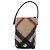 Pochette in lana BURBERRY Nova Check Beige Argento Auth 181105 - vista 3