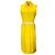 Vestido midi Moschino Couture sin mangas con botones de algodón Amarillo / Blanco