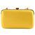 Prada Clutch da sera in raso e strass giallo
