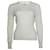 Veronica Beard, cremefarbener Rundhals-Strickpullover mit Rippenstruktur  - Ansicht 1