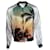 Balmain, bomber de seda con estampado de palmeras Multicolor
