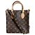 Borsa a Mano Louis Vuitton Monogram Sac Plat BB Marrone - vista 2