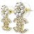 Orecchini a lobo Chanel AB9608 Oro e Bianco D'oro - vista 2