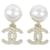 Orecchini a lobo Chanel Oro e Bianco D'oro  - vista 1