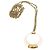 Collana DOLCE & GABBANA “Clue” con pendente bianco placcato oro D'oro