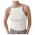 Autre Marque Musier White Ribbed Tank Top with Pearl Straps  - view 1