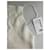 Autre Marque Musier White Ribbed Tank Top with Pearl Straps  - view 12
