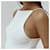 Autre Marque Musier White Ribbed Tank Top with Pearl Straps  - view 2