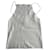 Autre Marque Musier White Ribbed Tank Top with Pearl Straps  - view 6