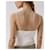 Autre Marque Musier White Ribbed Tank Top with Pearl Straps  - view 9