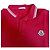 Moncler Polo rouge pour enfant avec rayures blanches