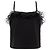 Autre Marque Schwarzes Top mit Organza-Rüschen