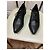 Autre Marque Oxford in pelle nera con borchie e punta affusolata Nero - vista 12
