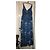 Autre Marque Vestido largo Batida estampado paisley azul Blanco Púrpura Azul oscuro - vista 2