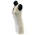 Abito in pelle beige e nero Gucci con logo G argentato - vista 2