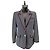 Blazer in lana blu notte con monogramma Gucci