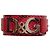 Iconico bracciale  DOLCE & GABBANA in pelle rossa effetto rettile con cinturino - vista 2