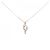Autre Marque Collana in oro rosa K10 e diamanti