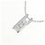 Autre Marque Collana con diamante K14WG Argento - vista 3