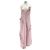 Zimmermann Langes rosa Leinenkleid mit bestickten Trägern Pink