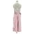 Zimmermann Langes rosa Leinenkleid mit bestickten Trägern Pink - Ansicht 2
