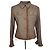 Giacca corta Sportmax in tweed marrone e pelliccia sintetica
