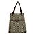Bolso Tote de Cuero Gucci Vintage Sherry Line GG Logo Castaño Roja Verde