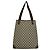 Bolso Tote de Cuero Gucci Vintage Sherry Line GG Logo Castaño Roja Verde - vista 3