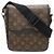Borsa a tracolla Louis Vuitton Monogram Macassar Bass PM Pochette Marrone Nero Monogramma