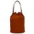 Borsa a mano in nylon e pelle Saffiano con logo Triangle Prada Arancione - vista 3