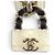Charm per borsa Chanel B23C Matelassé Turnlock Nero Bianco - vista 5