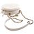 Camera Borsa a tracolla rotonda Chanel White CC in agnello trapuntato e borchiato Bianco - vista 13