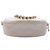 Camera Borsa a tracolla rotonda Chanel White CC in agnello trapuntato e borchiato Bianco - vista 5