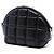 Bottega Veneta Bolsa transversal de meia lua com corrente em nappa acolchoado preto mini - vista 2