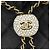 Borsa a secchiello Chanel Black Quilted Velvet Crystal Pearl Crush Nero - vista 8