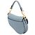 Borsa Saddle in pelle di vitello granulata blu Dior Blu chiaro - vista 2