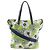 Satchel Prada Green Tessuto Stampato Verde Verde chiaro