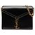 Borsa Cassandra con chiusura monogramma in pelle di vitello liscia nera Saint Laurent Nero