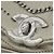 Chanel Bolsa Envelope Flap Data Center em couro de vitelo Chevron prateado com detalhes Small Prata - vista 6