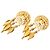 Orecchini clip Chanel Gold CC placcati oro con frange filigranate D'oro