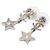 Orecchini Chanel Silver CC in ottone e strass Star Drop con chiusura a perno Argento