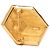 Spilla Dior Gold Placcata Oro Strass Hexagonal Gift Box D'oro - vista 2
