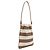 Borsa a coulisse in tela a righe marroni con logo Miu Miu Marrone - vista 2
