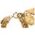 Bracciale Charm Logo Chanel Gold CC Placcato Oro a Tripla Catena D'oro - vista 5
