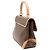 Céline Celine Top Handle Tasche aus braunem Macadam beschichtetem Canvas - Ansicht 2
