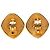 Orecchini Chanel Gold CC placcati oro e diamanti a clip D'oro - vista 2