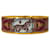 Hermès Bracelet jonc en émail Hermes Enamel GM Cheval en Bordeaux Blanc  - vue 3