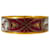 Hermès Bracelet jonc en émail Hermes Enamel GM Cheval en Bordeaux Blanc  - vue 4